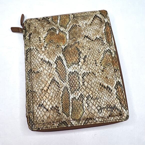 Jessica Simpson Snake Print Zip Ipad Case - Picture 1 of 10